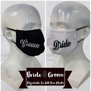 Bride & Groom Wedding Face Mask Set